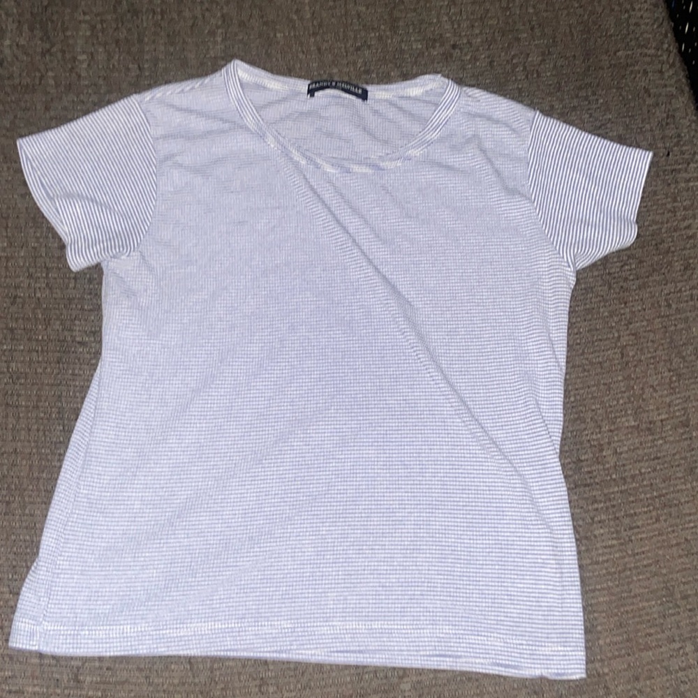 Brandy Melville Short sleeve blue striped top